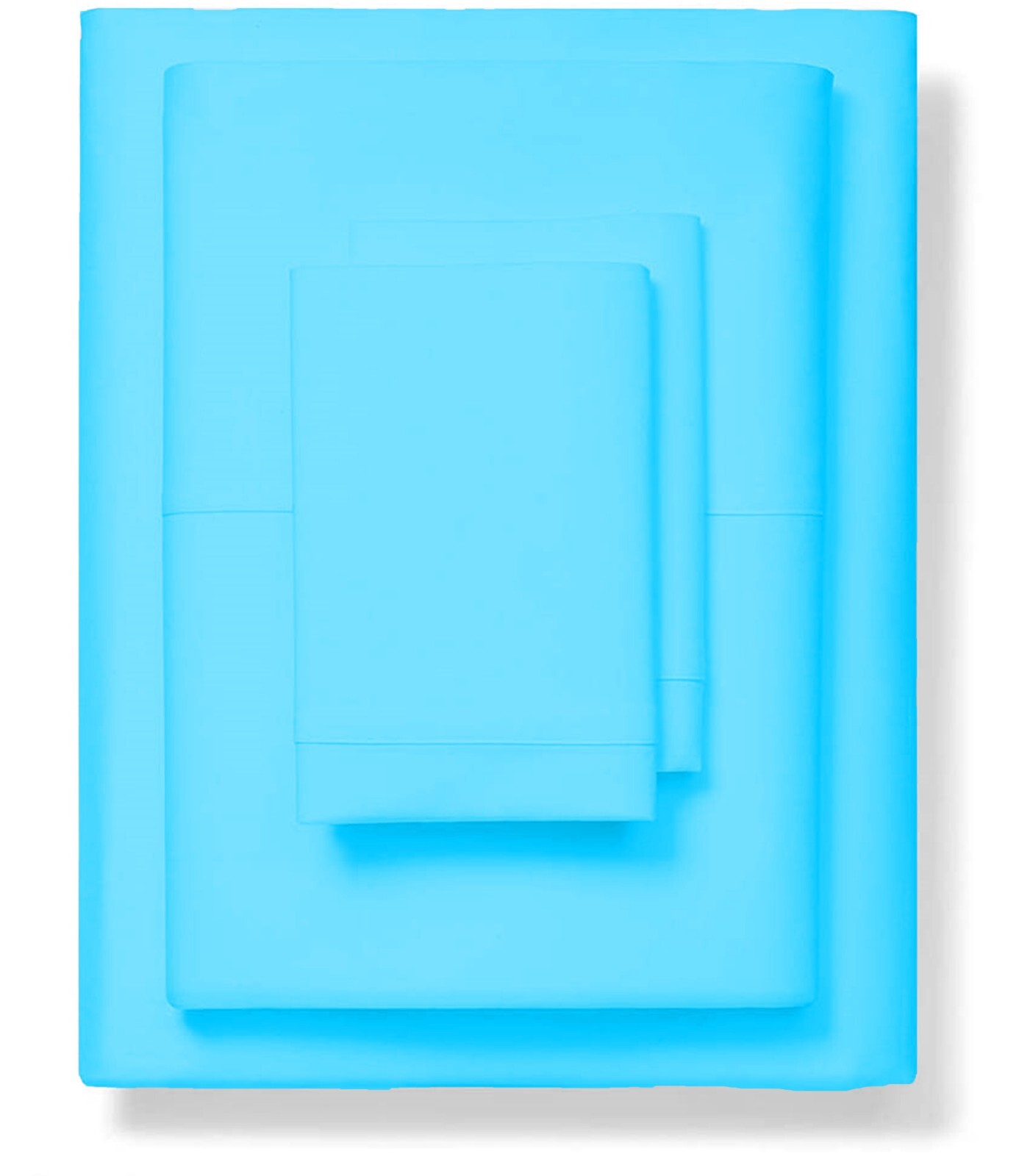 Extra Deep Pocket 4 PCs Sheet Set 1200 Count 100% Cotton Aqua Blue Solid