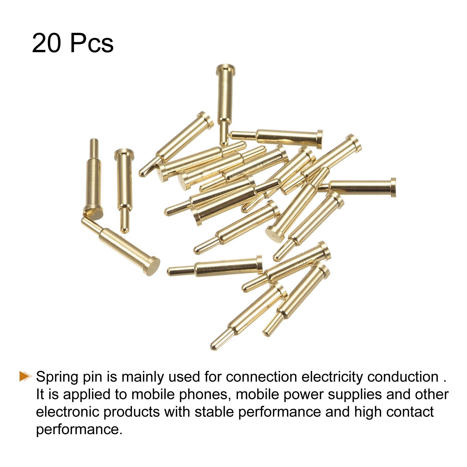 Spring Test Probe Pin 20pcs 0.9mm Tip 9mm Height 2mm Full Stroke