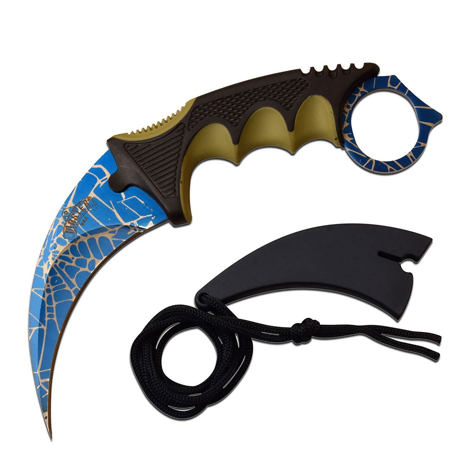 Master USA 9" Stainless Karambit Fixed Blade Knife w/Sheath MU1142BGN