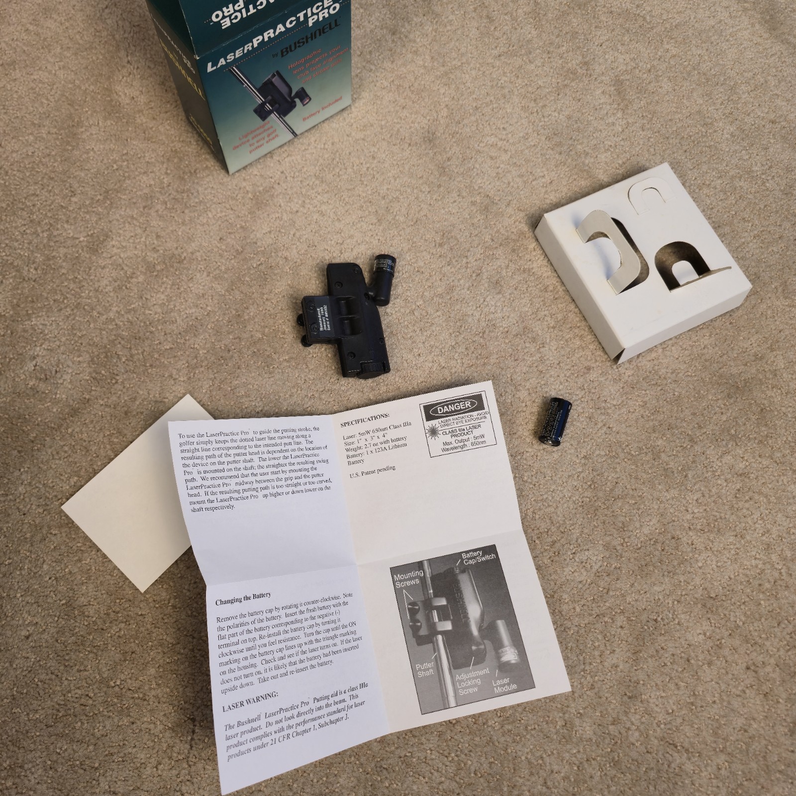 Bushnell Laser Practice Pro - Laser Projects Club Face & Stroke Path Golf Opened