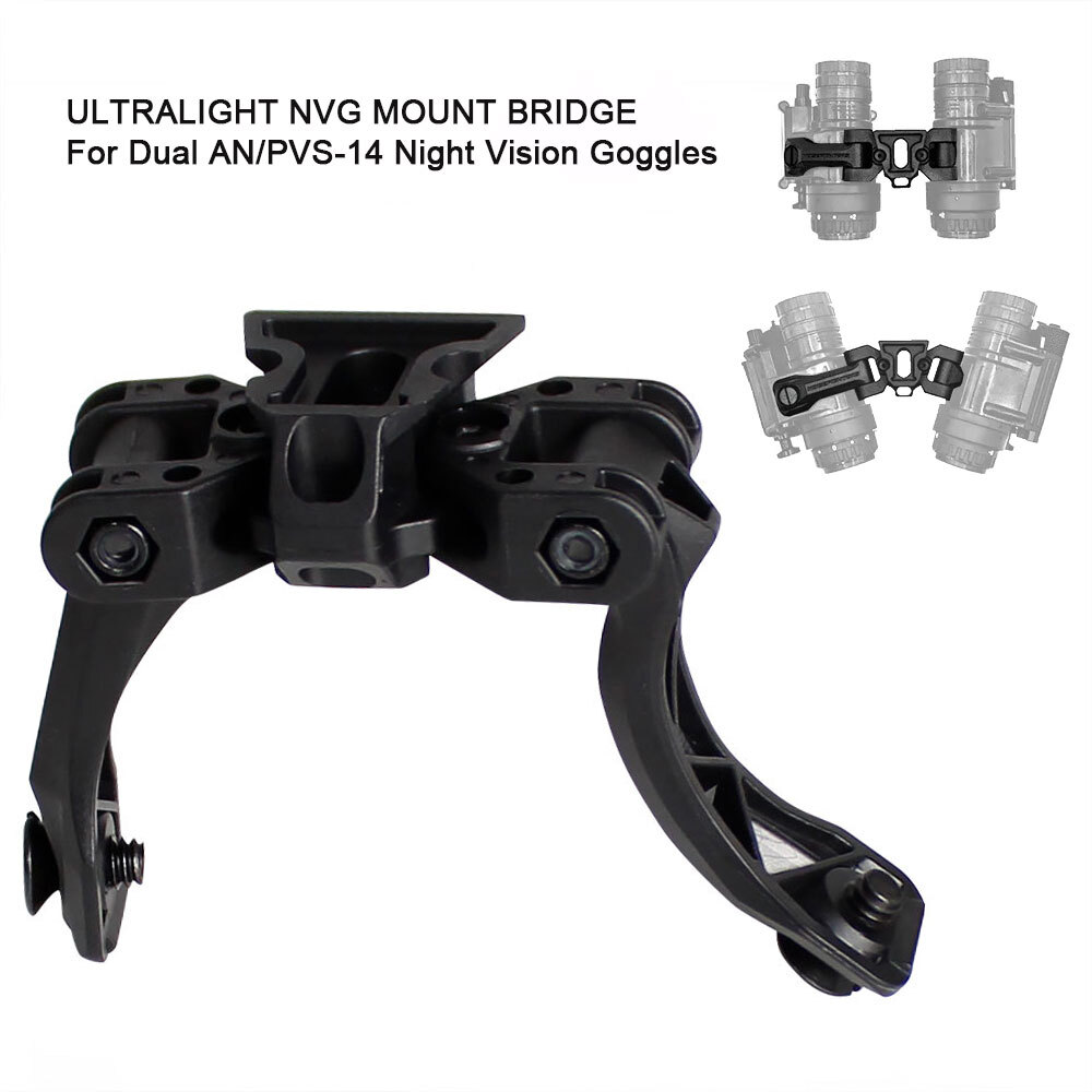 Tactical Helmet Mount PVS14 Binocular Dual Tube Monocular Single J Arm Bridge