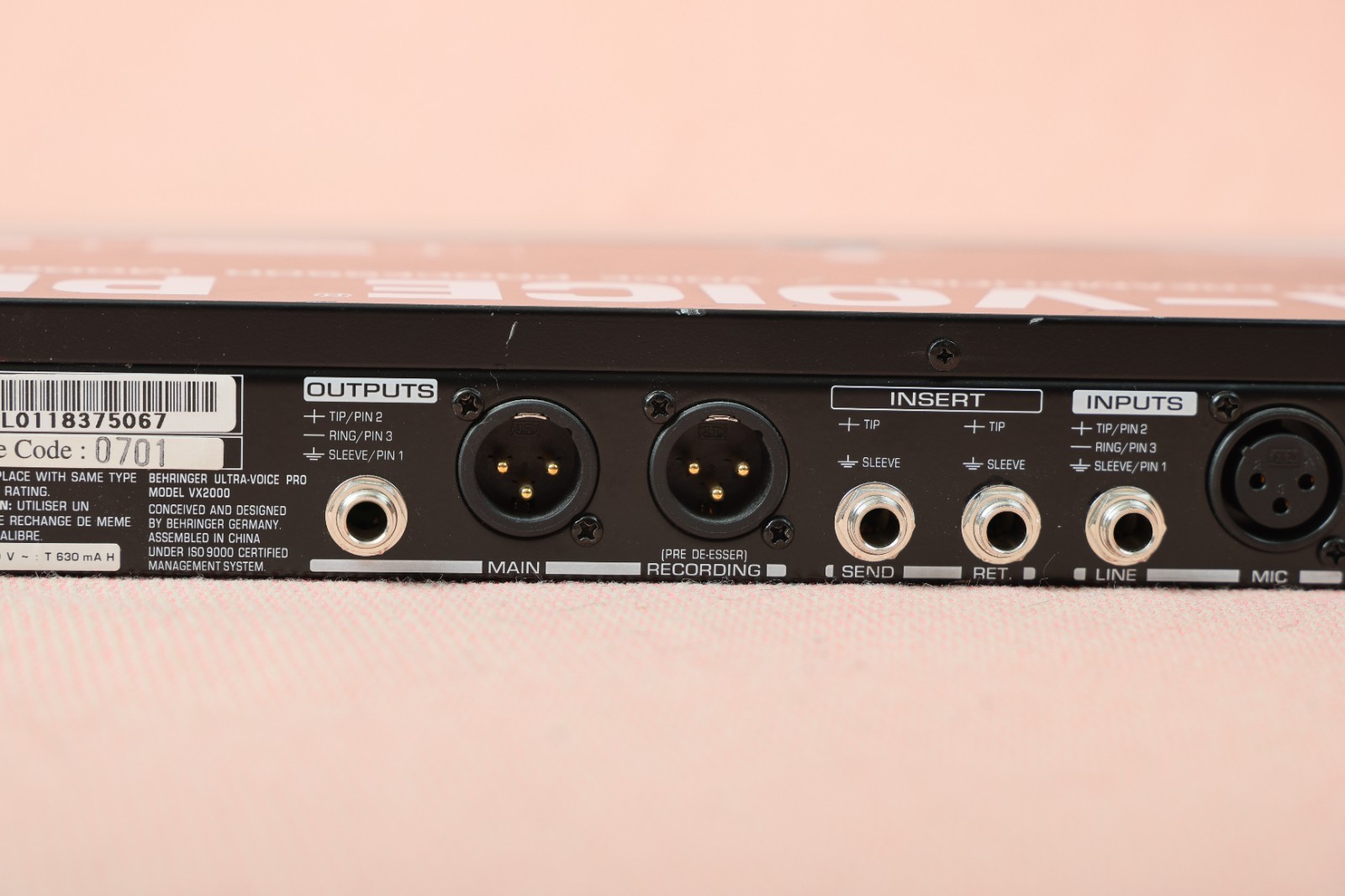 Behringer VX2000 Ultra-Voice Pro Mic Preamp / Voice Processor - Tested