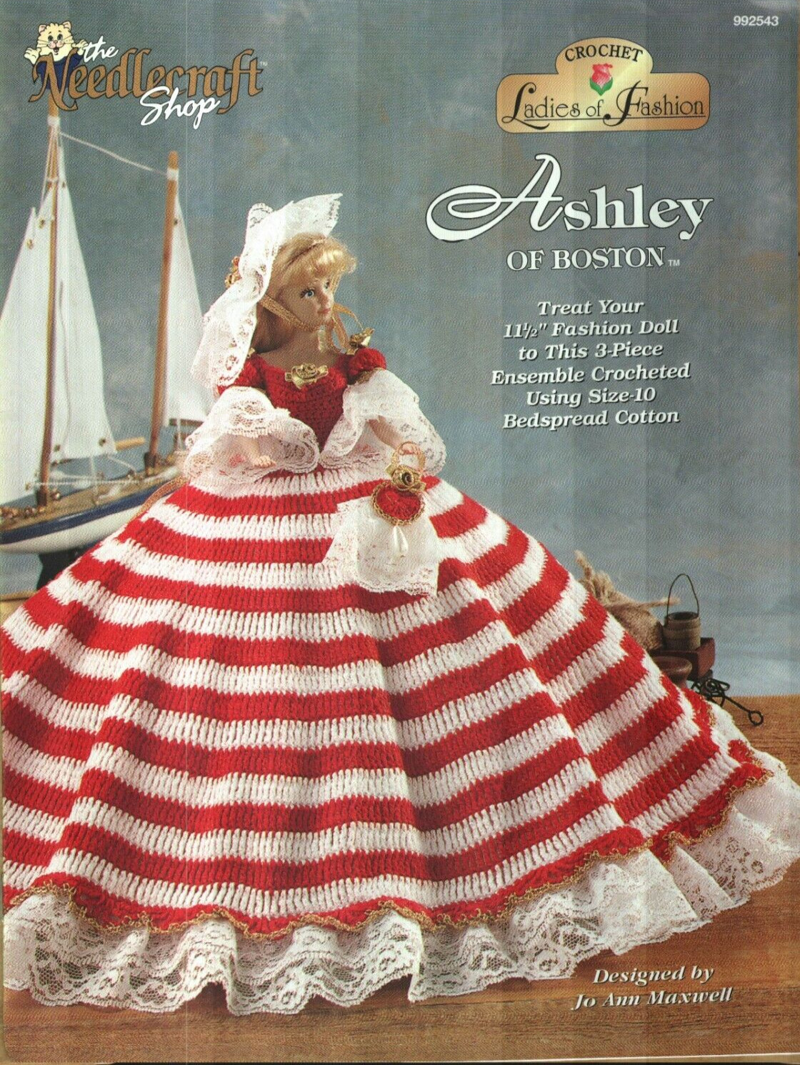NEW ASHLEY OF BOSTON DRESS FASHION DOLL CROCHET PATTERN BOOK