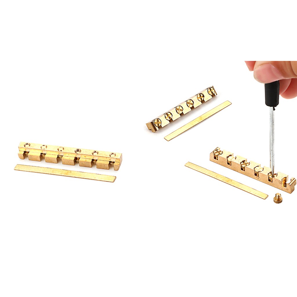 42mm Brass Guitar Nut Gasket Height Adjustable for Strat Stratocaster ST Guitar