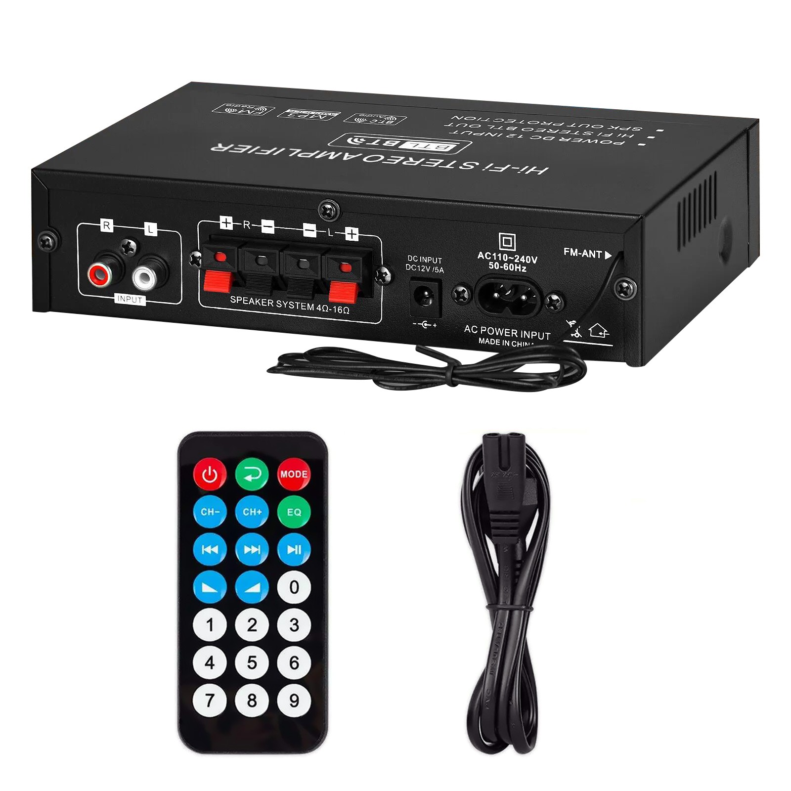 AK35 Bluetooth Stereo Audio Amplifier Car Home Marine HiFi Music USB FM TF AMP