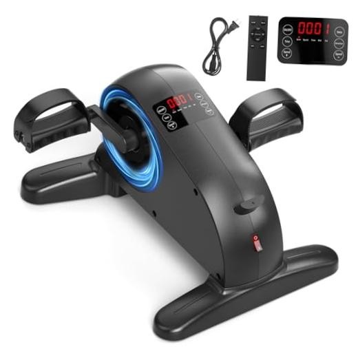 Mini Exercise Bike, Under Desk Bike Pedal Exerciser for Seniors & Adults,