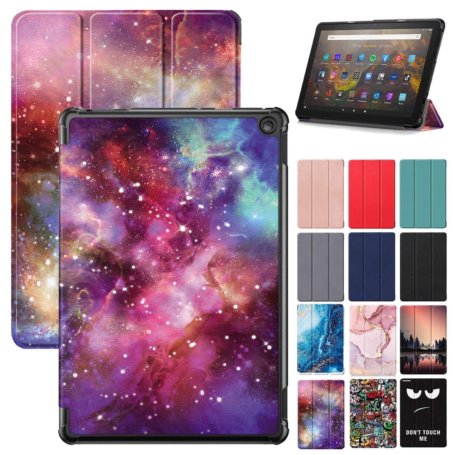 For Amazon Fire HD 10 10.1" (13th Gen, 2023 Release) SlimShell Case Stand Cover
