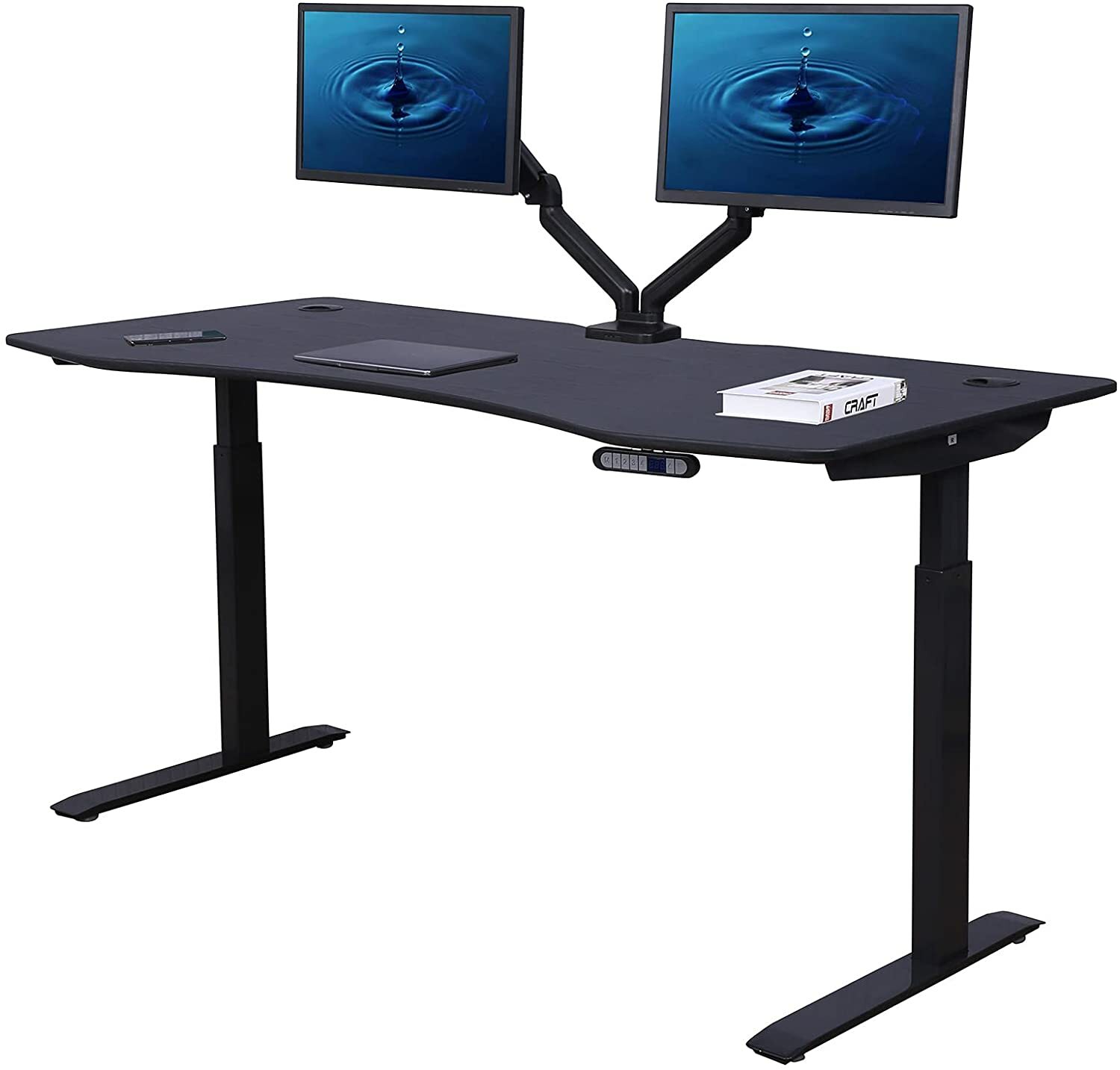 ApexDesk Elite Series 60" W Electric Height Adjustable Standing Desk Rise 29-48”