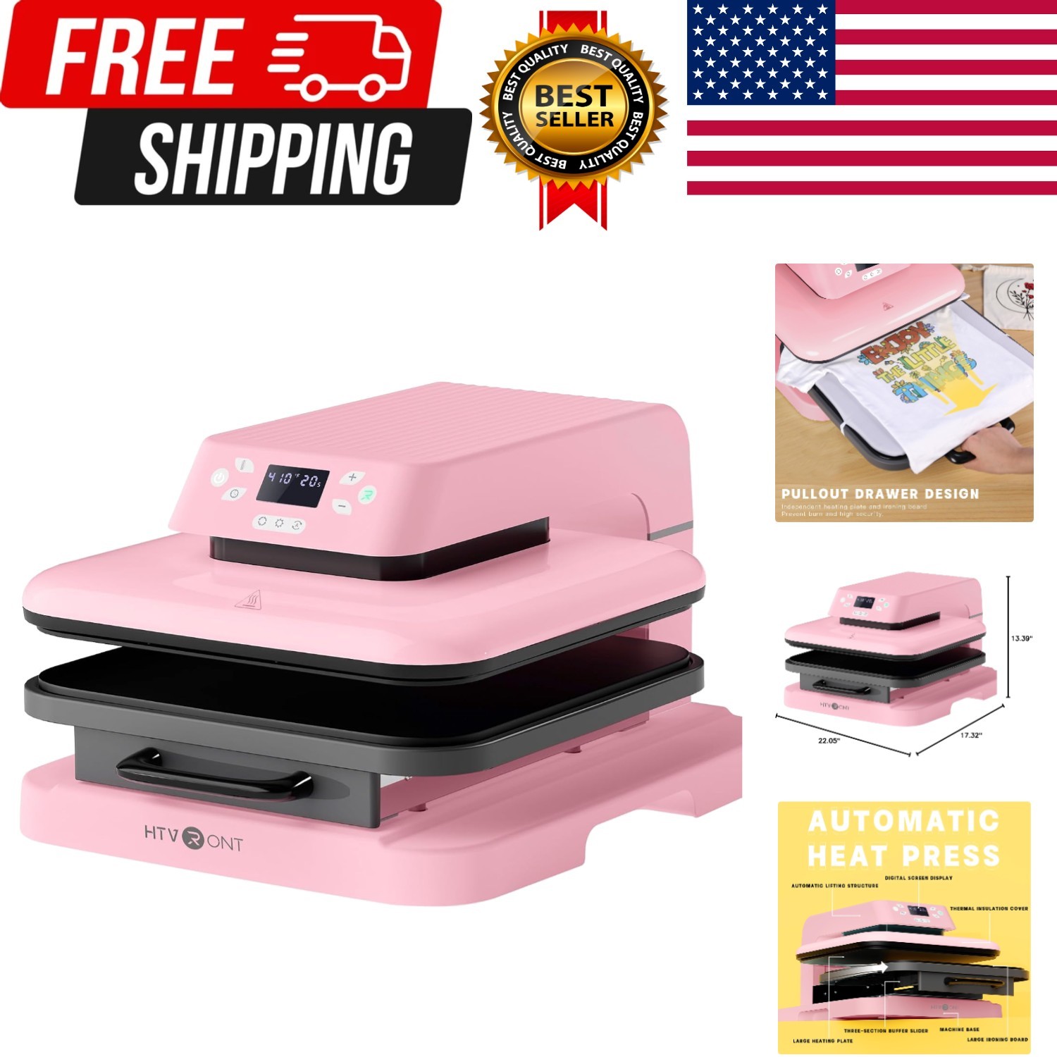 Heat Press Machine for Tshirts - Heat Press 15x15 for Heat Transfer | Sublima...