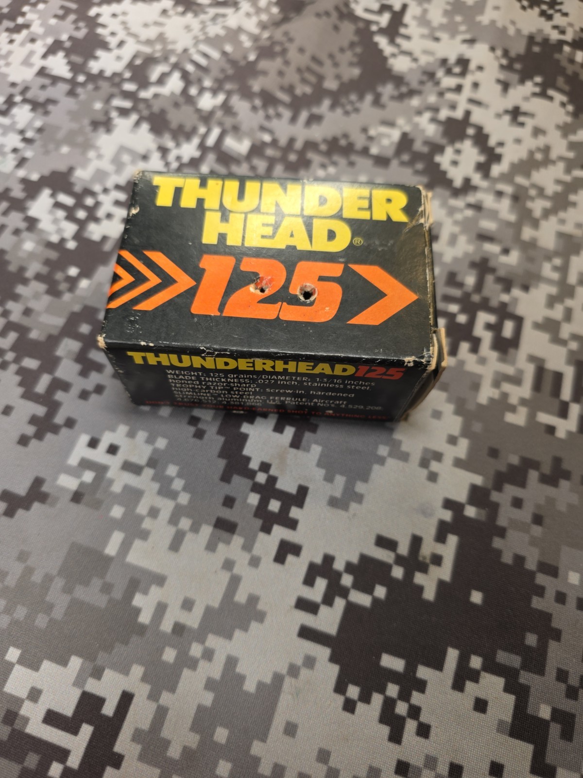 5 NAP THUNDERHEAD 125 3 BLADE SCREW IN BROADHEADS ARCHERY BOWHUNTING HEADS