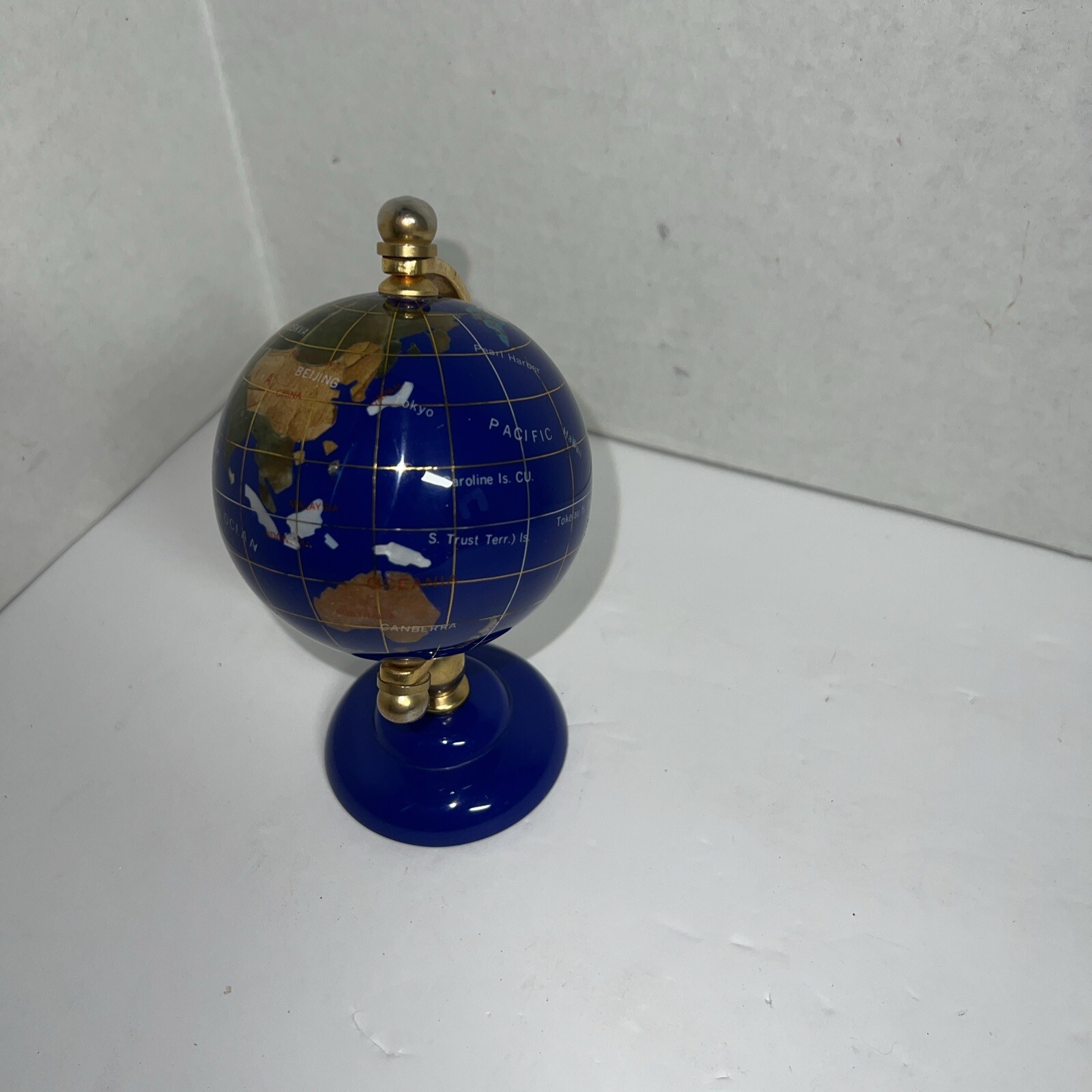 Globe World Map Desktop Globe 6" HIGH EUC