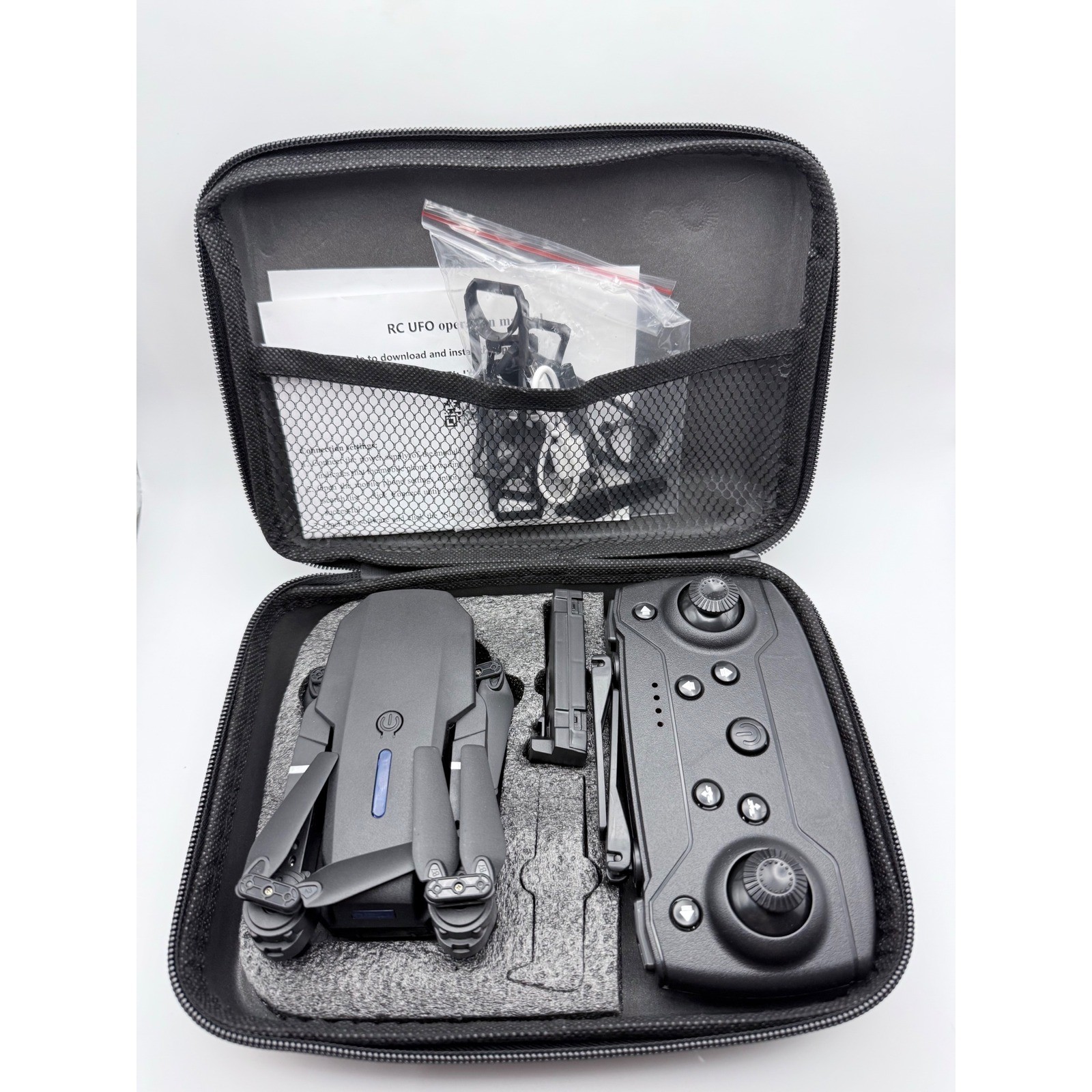 MOCVOO Mini Drone RC UFO Foldable Quadcopter with Remote and Carrying Case Black