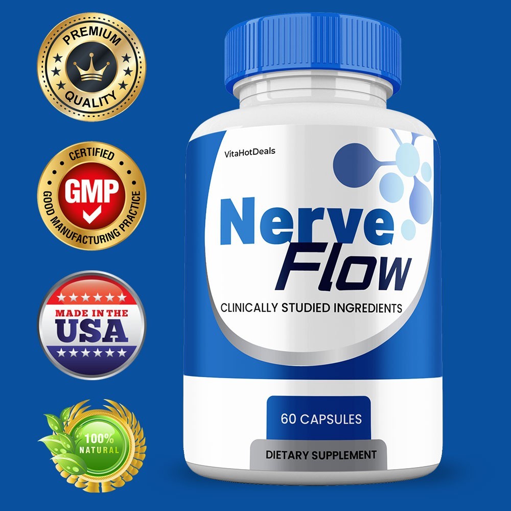 Nerve Flow Capsules, Max Strength, NerveFlow All Natural Supplement (3 pack)