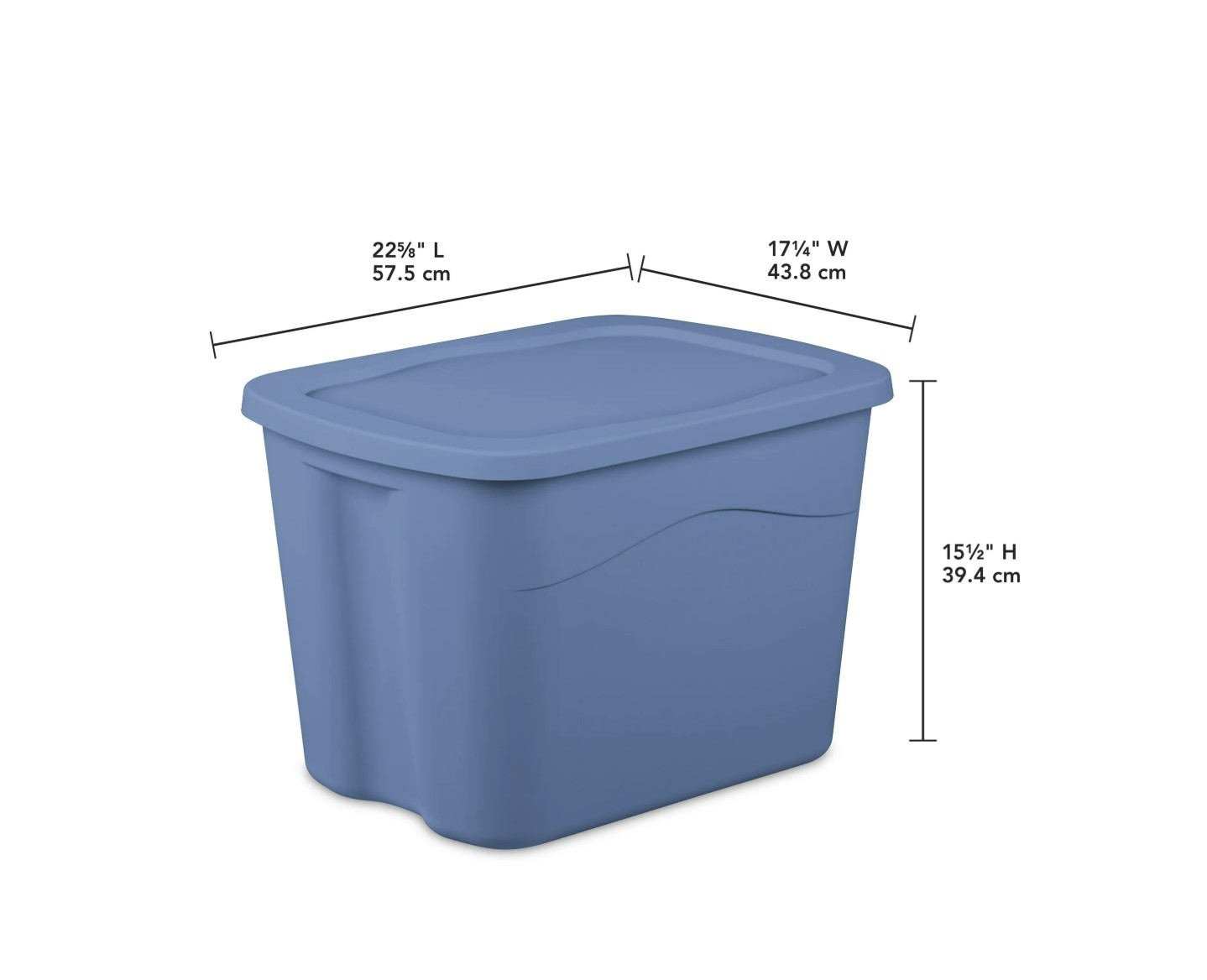 Sterilite Large Storage Tote 18 Gallon Snap Lid Blue 8-Pack