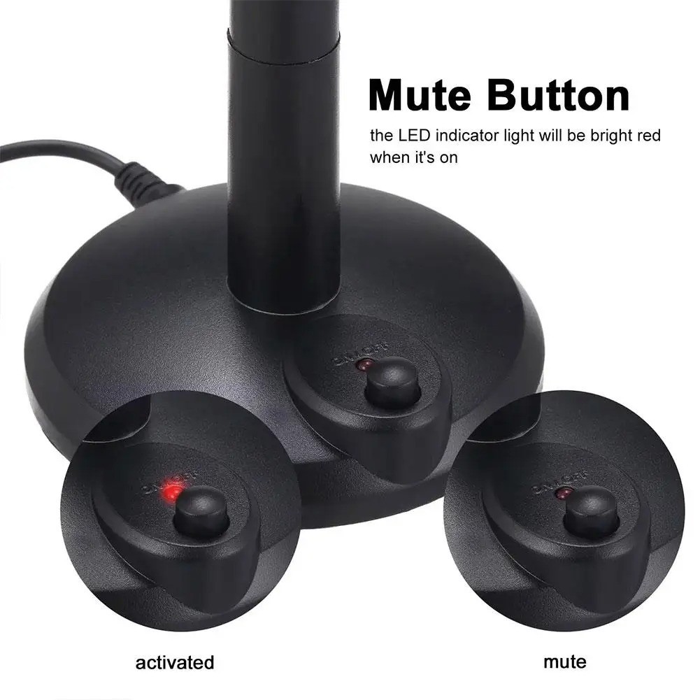 Computer Mini Condenser Microphone USB Stand Recording Mic For PC Desktop Laptop