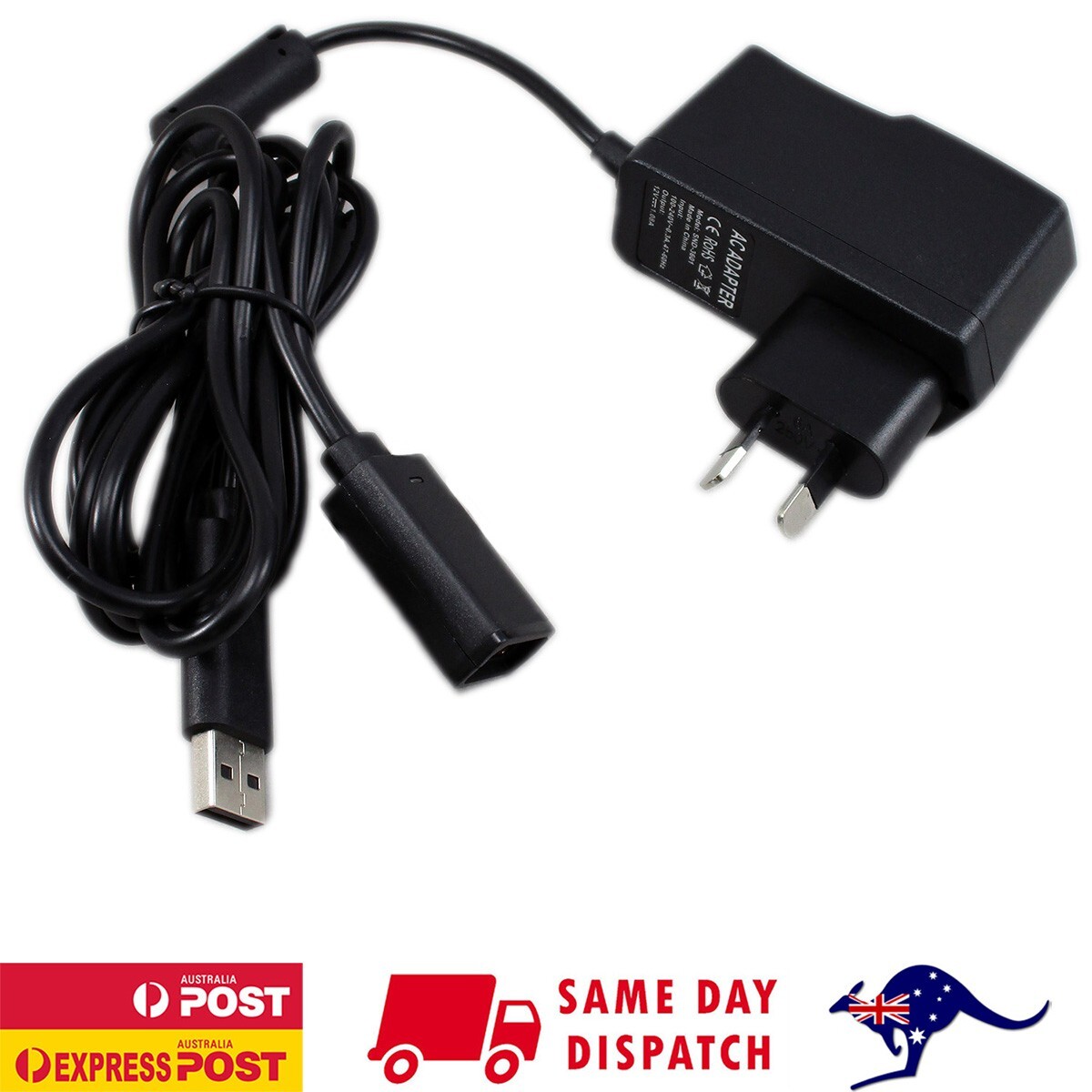 Xbox 360 KINECT SENSOR BAR AC POWER SUPPLY / CABLE / LEAD / USB PC Adapter