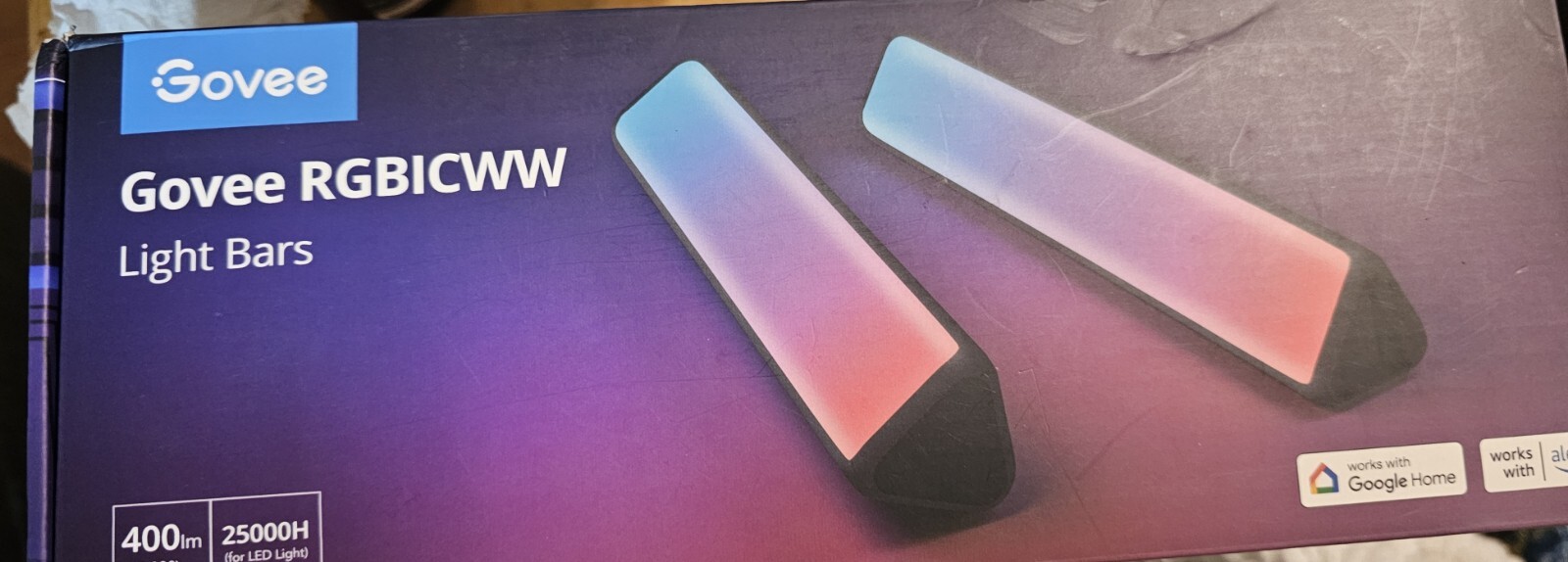 Govee Smart Light Bars, RGBICWW Smart LED Lights with 12 Scene Modes and Music