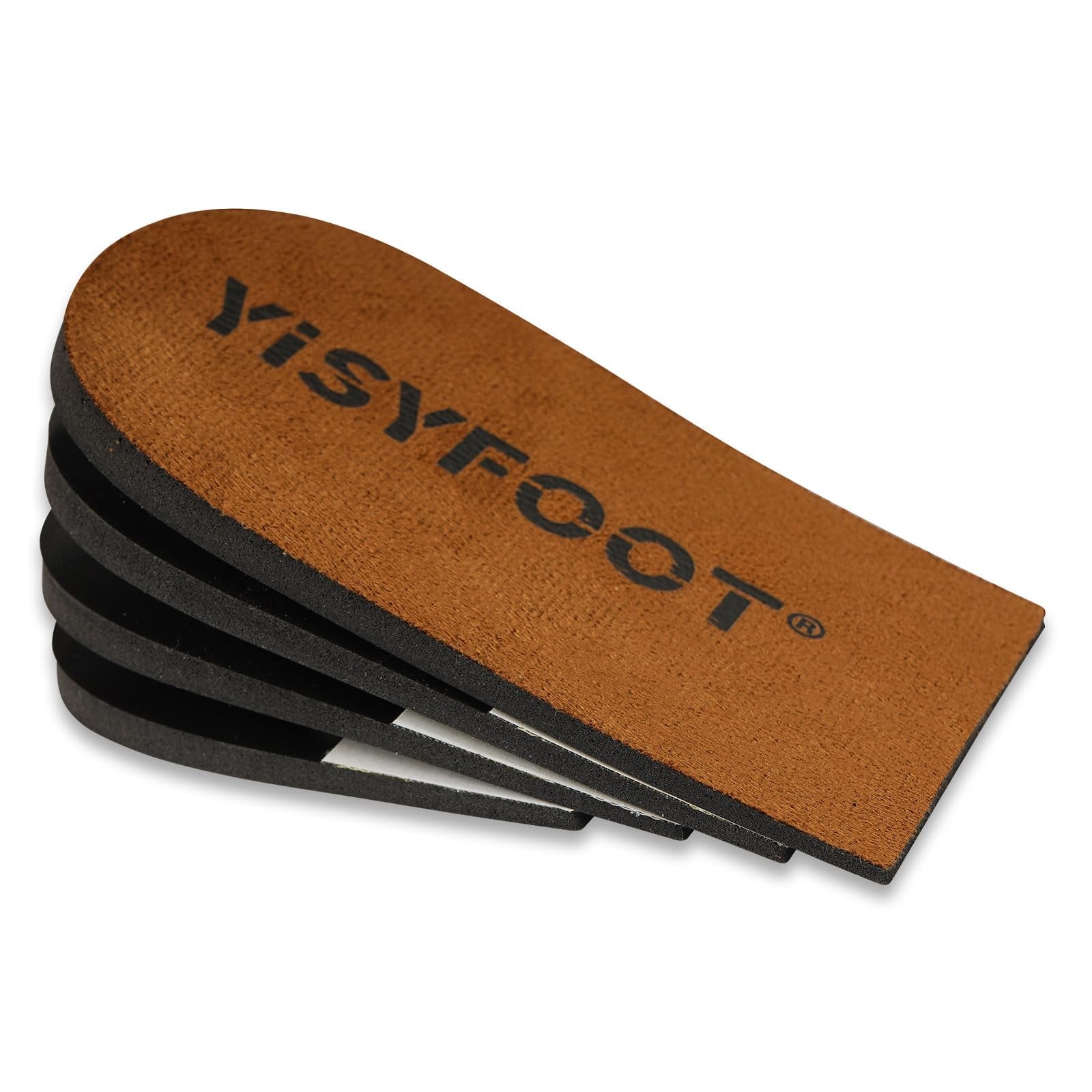 YISYFOOT Adjustable Orthopedic Heel Lift Inserts for Medium: Pack of 1, Brown