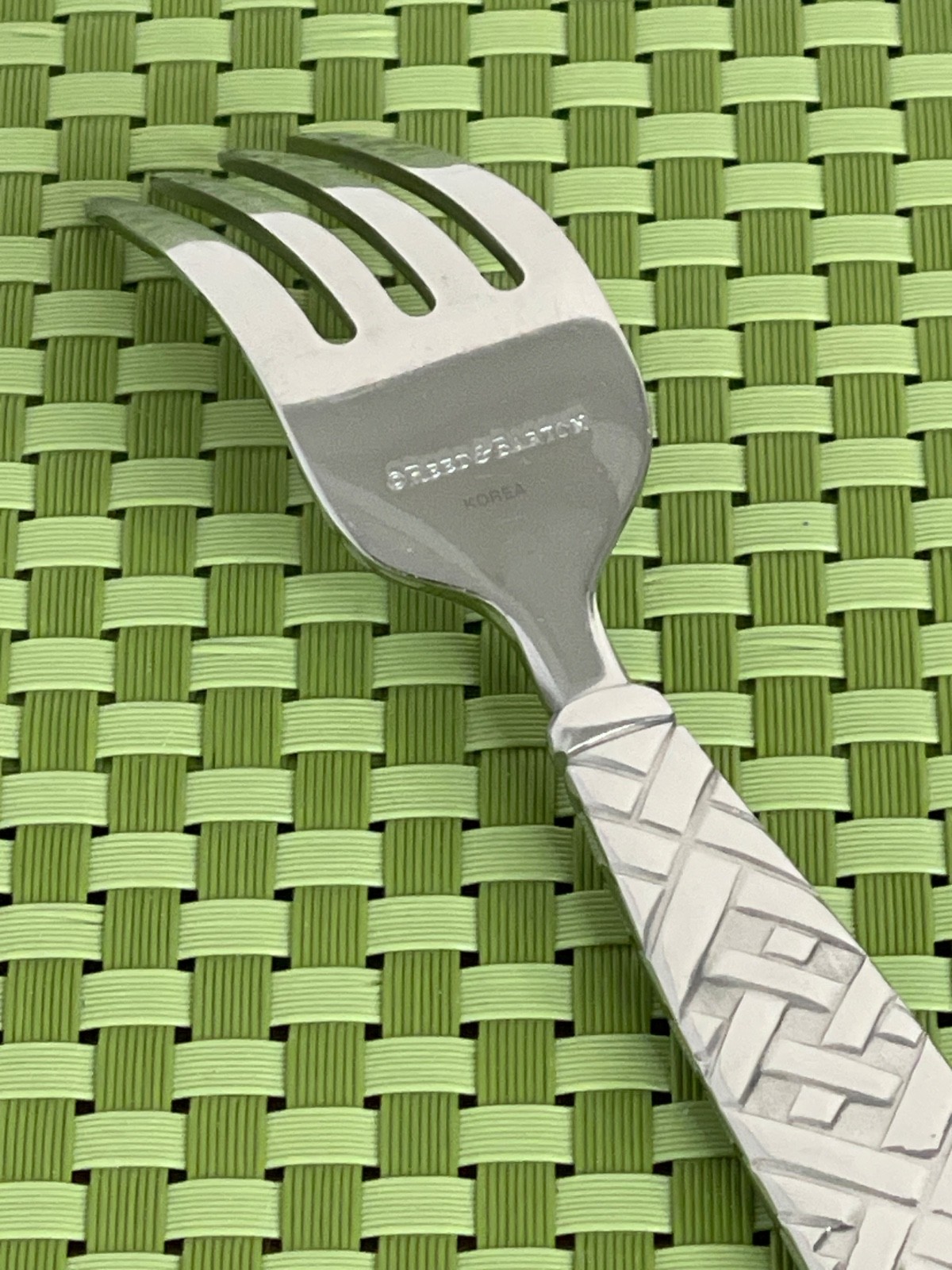 Reed & Barton ENGLISH BRAID Stainless Dinner Fork Glossy Flatware - 8 1/8"