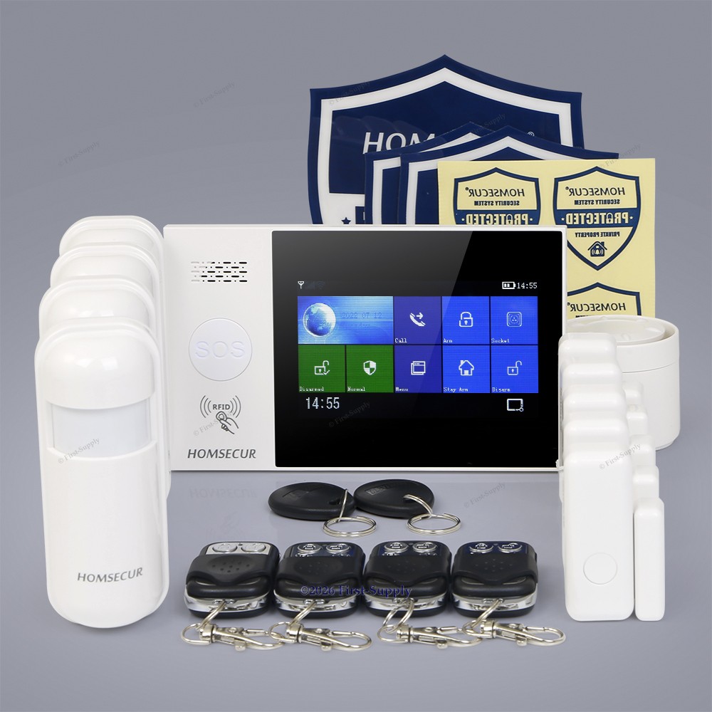 HOMSECUR Wireless WIFI 4G GSM RFID SMS Autodial Home Security Alarm System