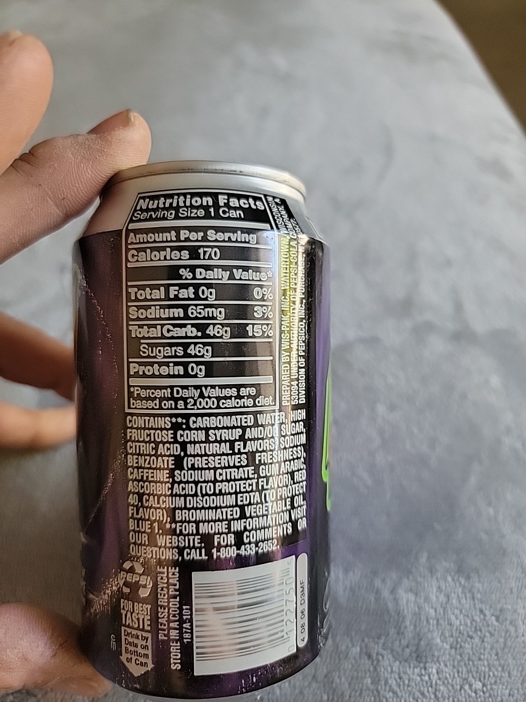 Mountain Dew Pitch Black Can - Limited Edition - Pop-top Unopened empty can