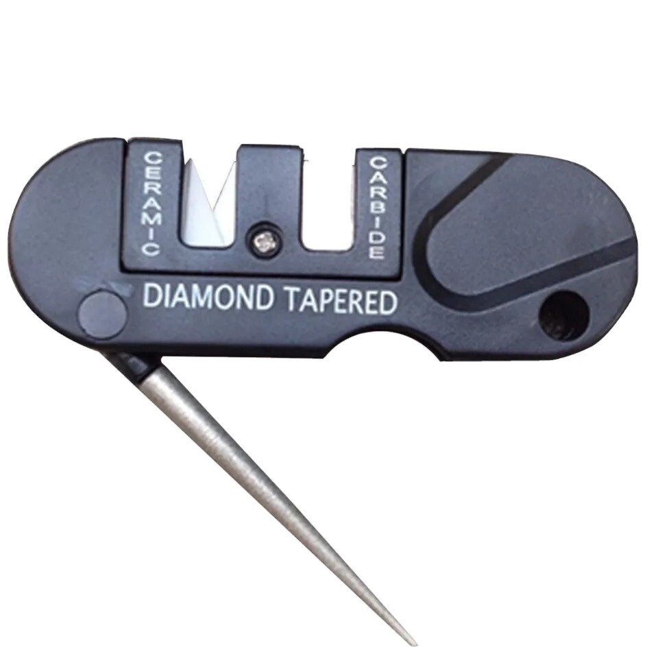 Portable Tungsten Ceramic Carbide Knife Whetstone Sharpener Tool Camp outdoor WU