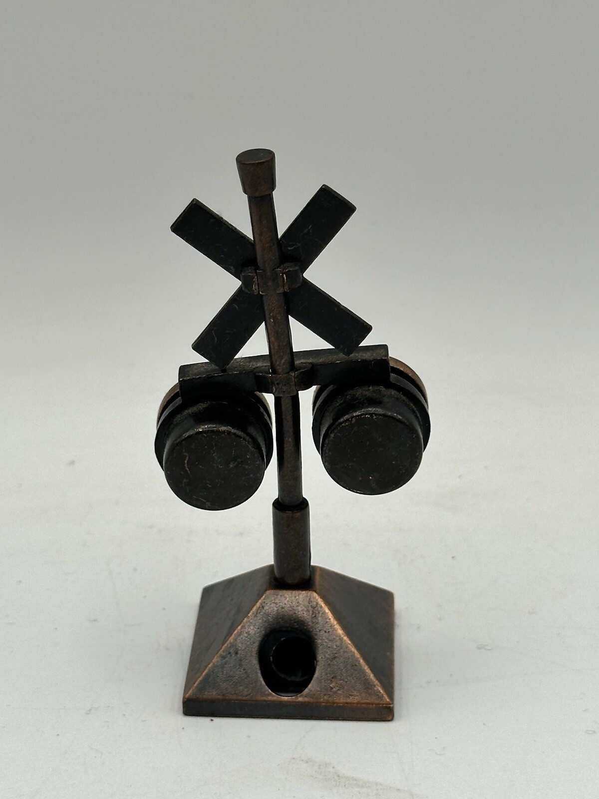 Diecast Metal Railroad Crossing Signal Pencil Sharpener