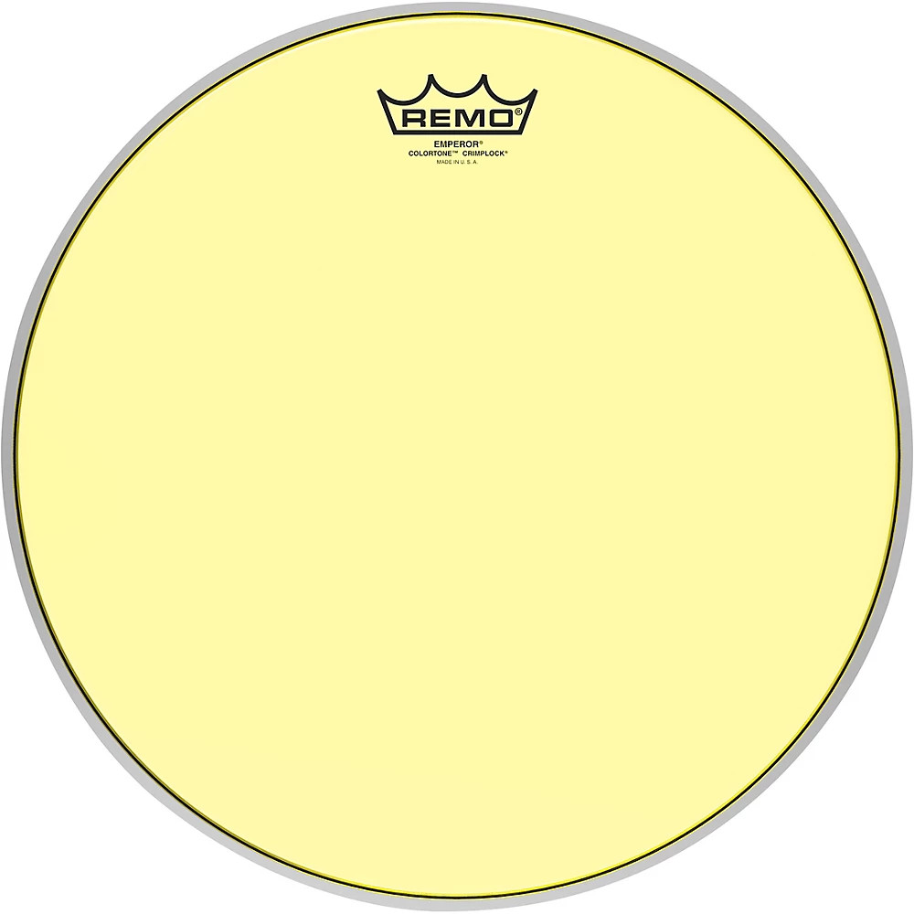 Remo Emperor Colortone Crimplock Yellow Tenor Drum Head 14 in.