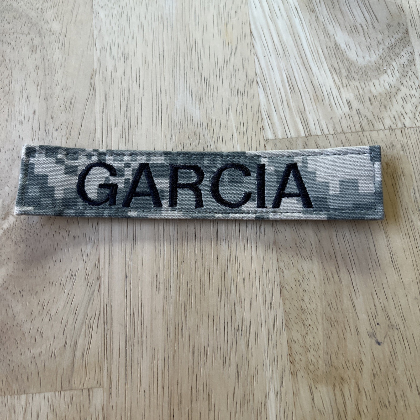 MILITARY PATCH Digital Camo HOOK AND LOOP ACU TAPE WITH NAME GARCIA