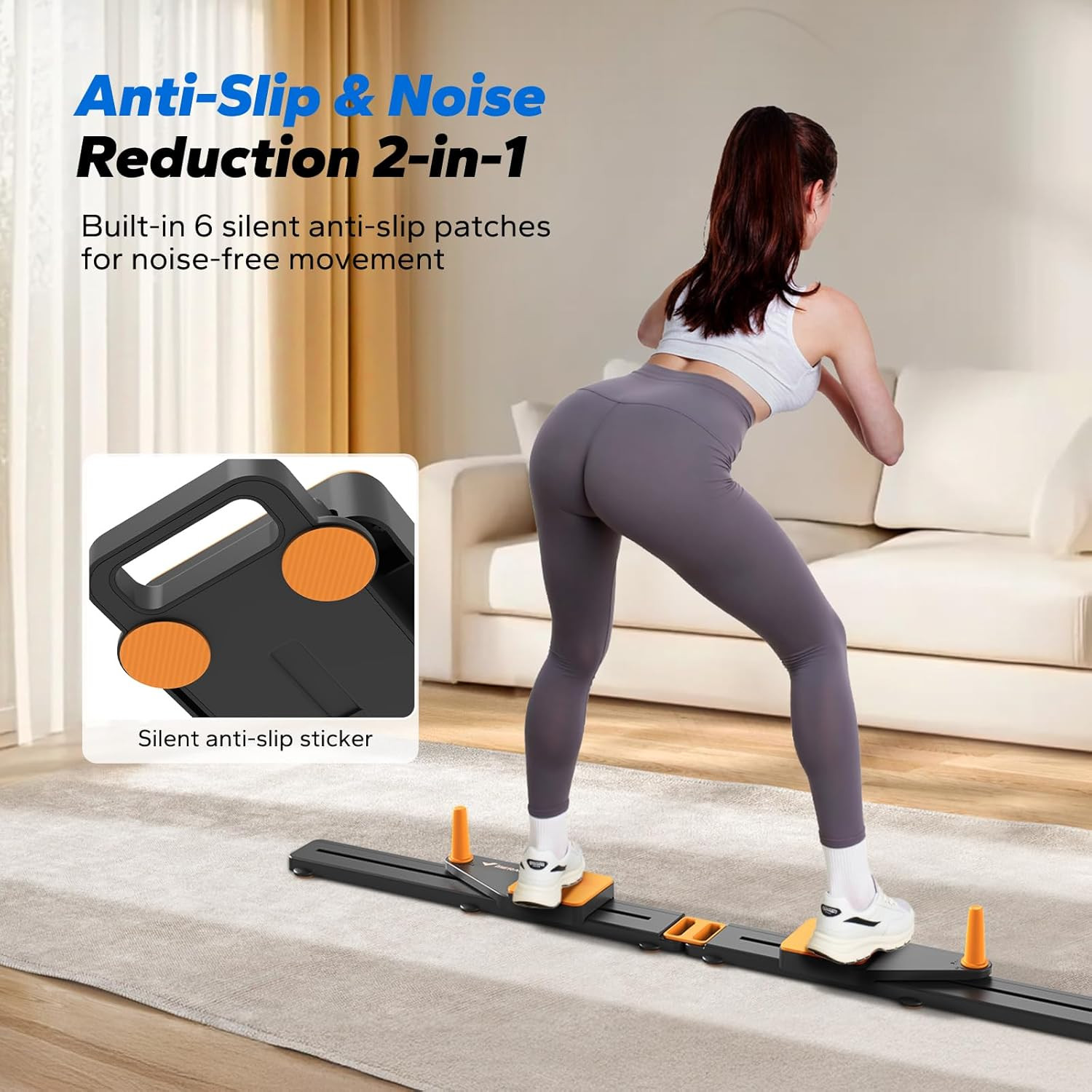 Pilates Board, Multifunctional Abdominal Plate, Detachable Ab Trainer Machine wi