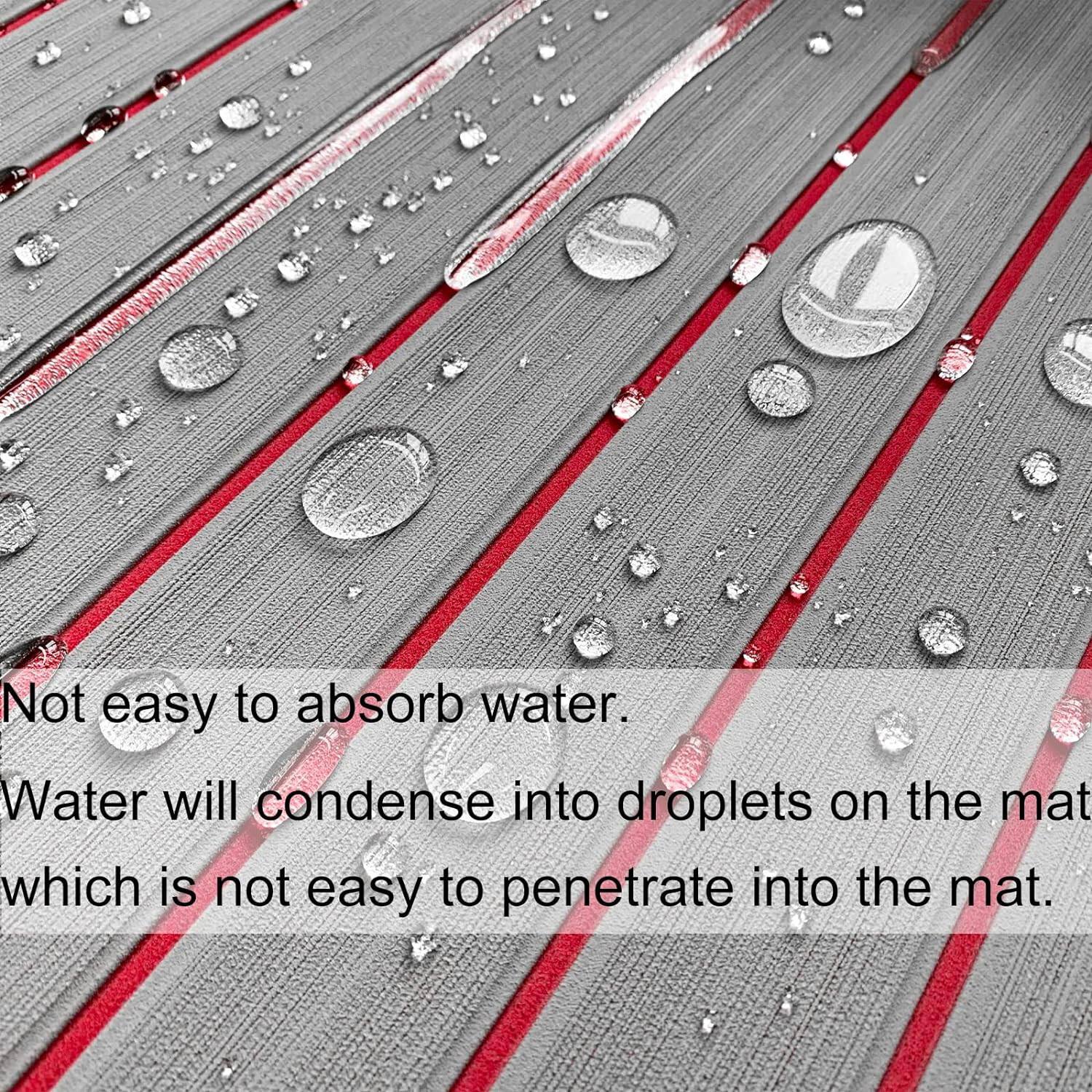 Grey over Red EVA Foam Boat Flooring Carpet Marine Decking Sheet , Bass Boat Mat