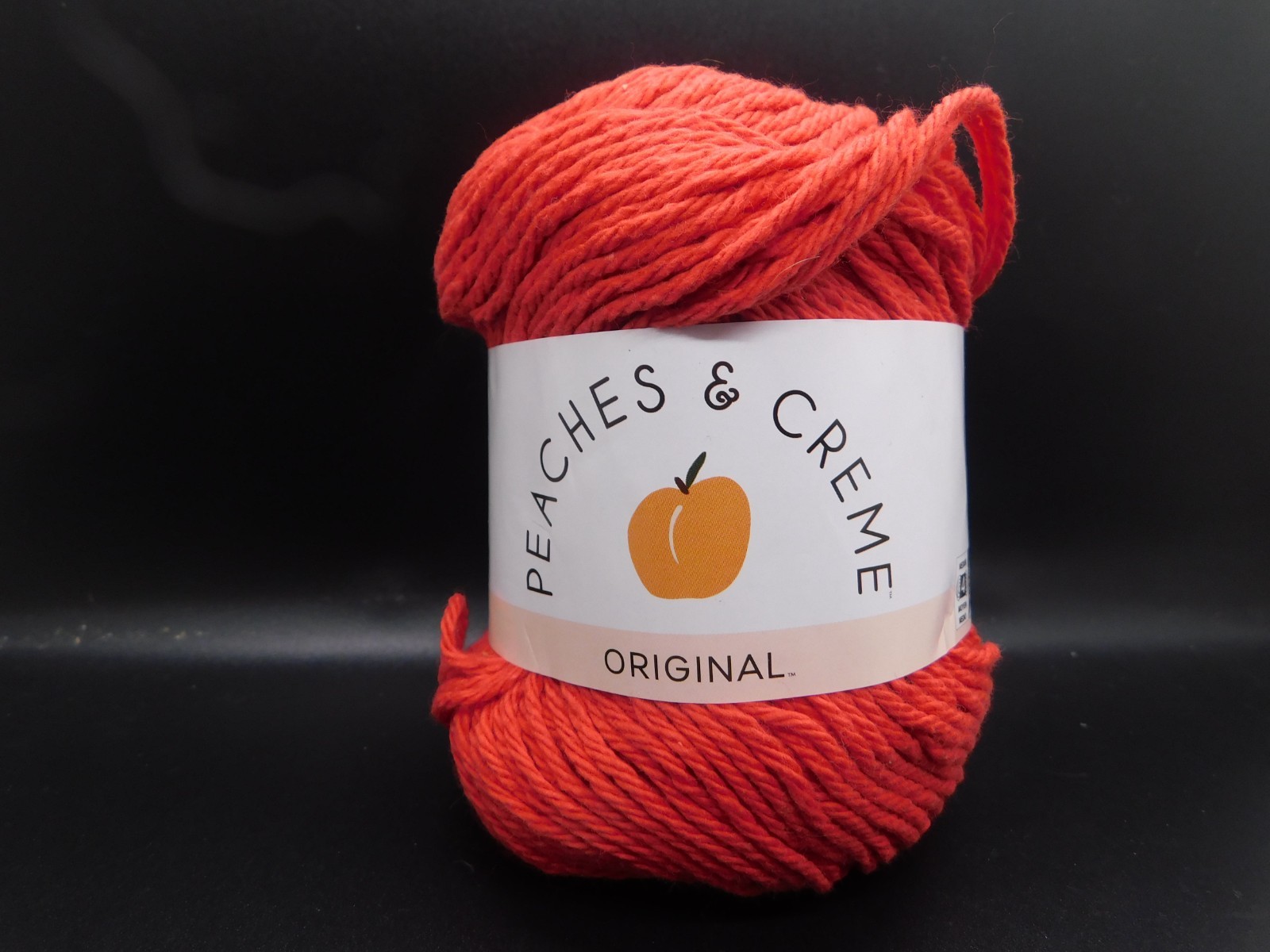1 skein peaches & Creme 100% cotton yarn 2.5oz Red