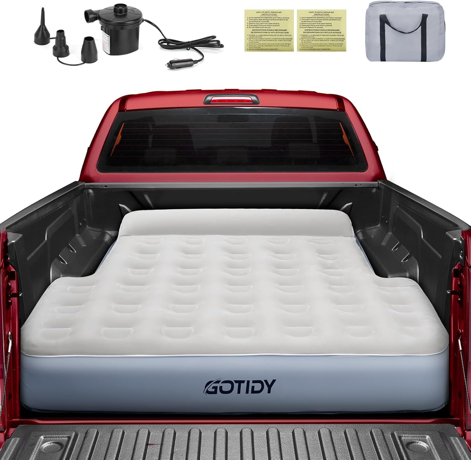 Short Truck Bed Mattress for 5-5.5ft, Truck Bed Air Mattress for Tacoma Honda