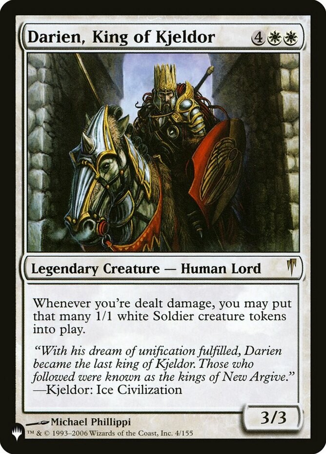 x1 Darien, King of Kjeldor - The List R MTG The List M/NM, English