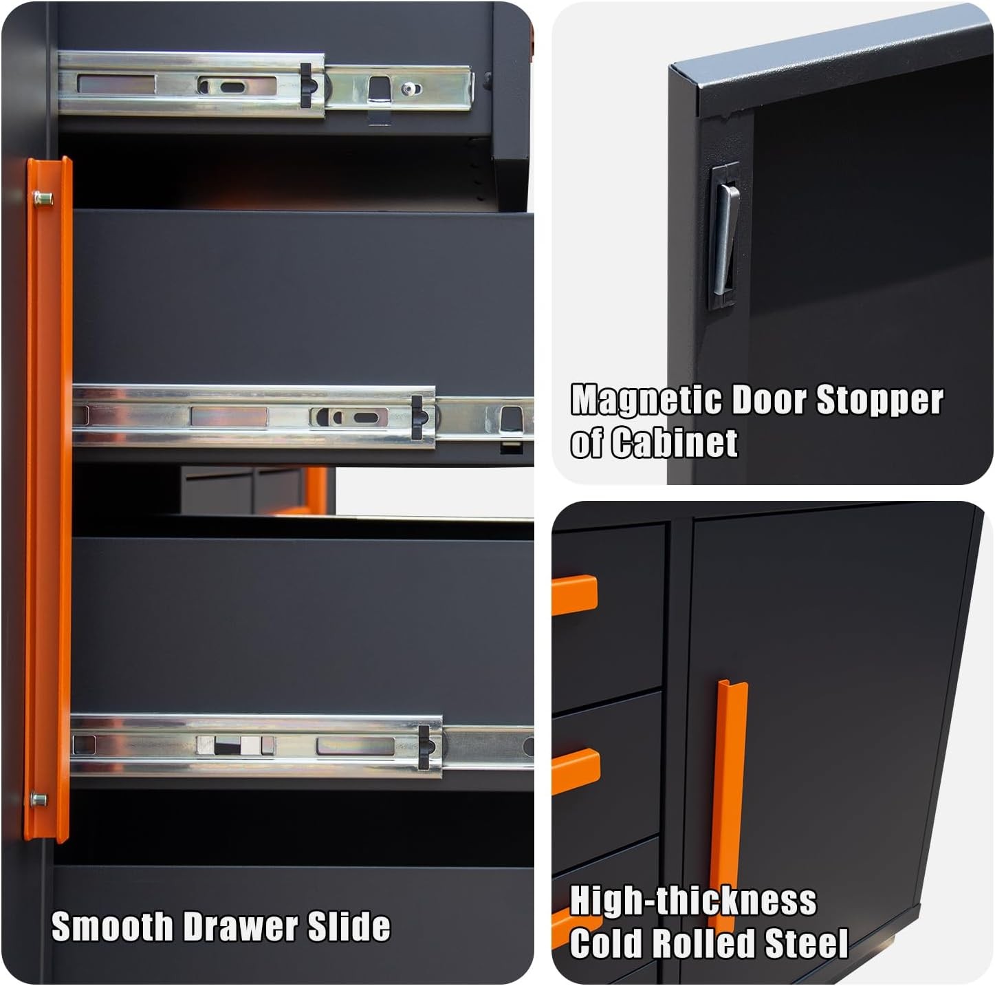 12 Drawer Heavy Duty Rolling Cabinet Workbench Table w/Solid Wood Top for Garage