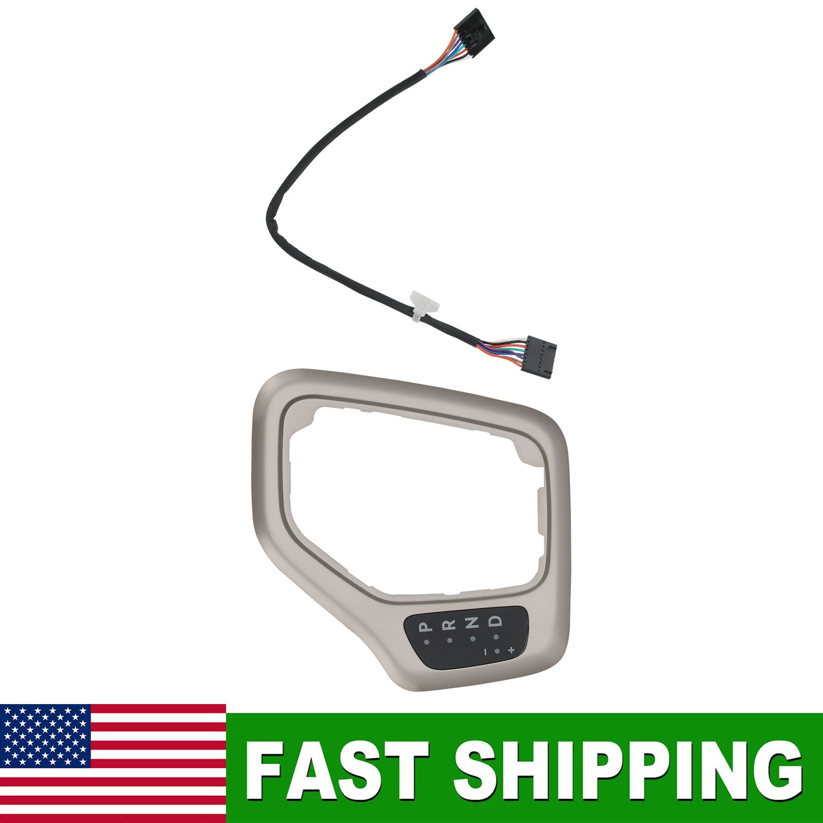 Gold Shifter Bezel with Harness for Jeep Cherokee 2014 2015 2016-2018 601-401
