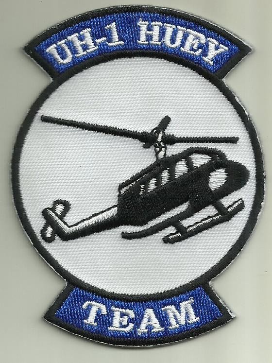 UH-1 HUEY TEAM PATCH HELICOPTER U.S.NAVY ARMY USMC USCG USAF PILOT CREW USA FLY
