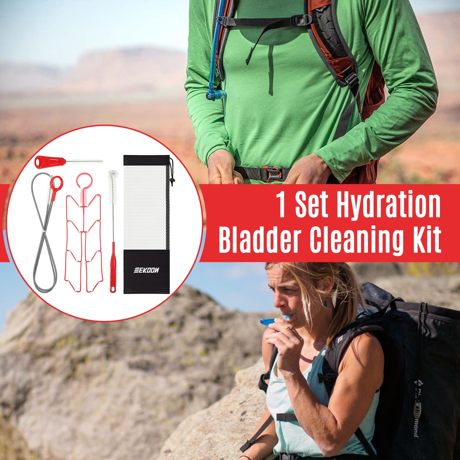 Feekoon Reservoir Hydration Bladder Cleaning Kit for Hydration Backpack | Water