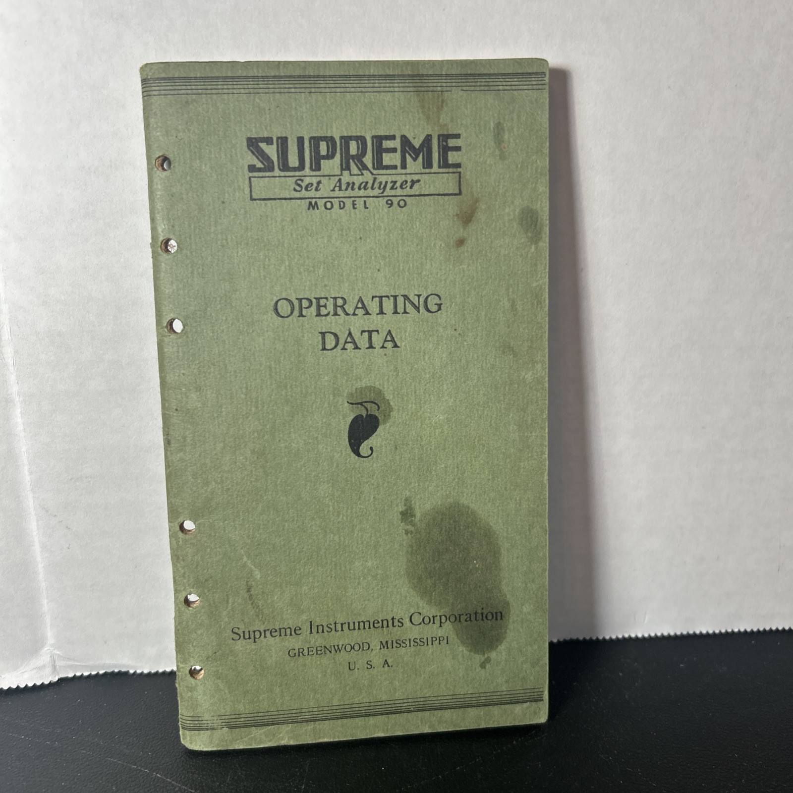 Supreme Set Analyzer Model 90 Operating Data