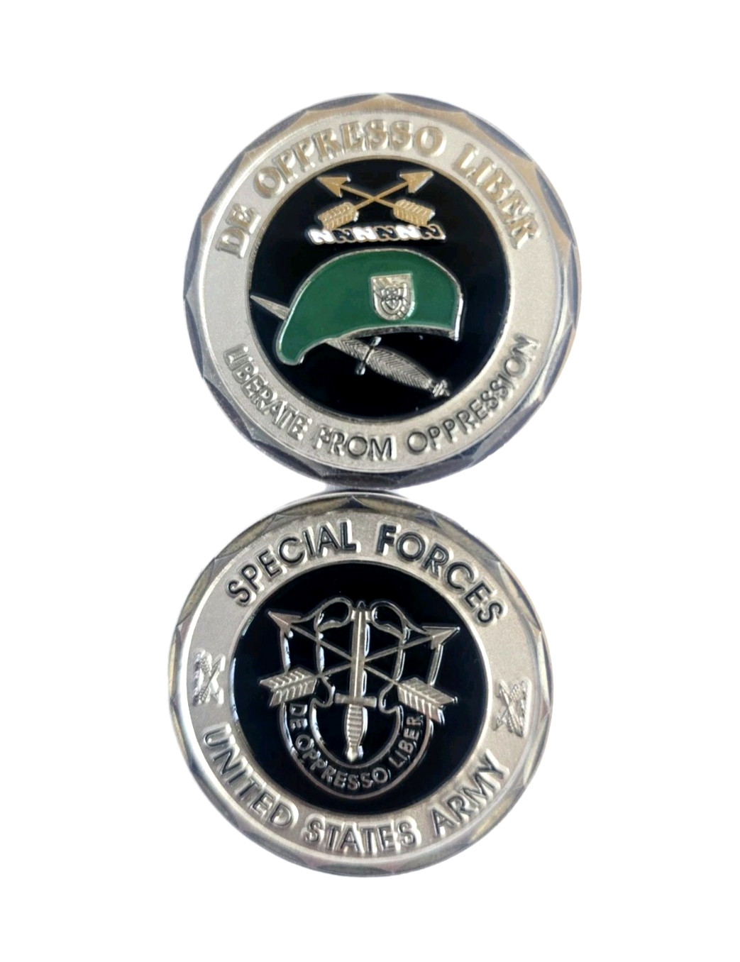 US Army Special Forces Green Beret Liberate from Oppression Challenge Coin 1.5in