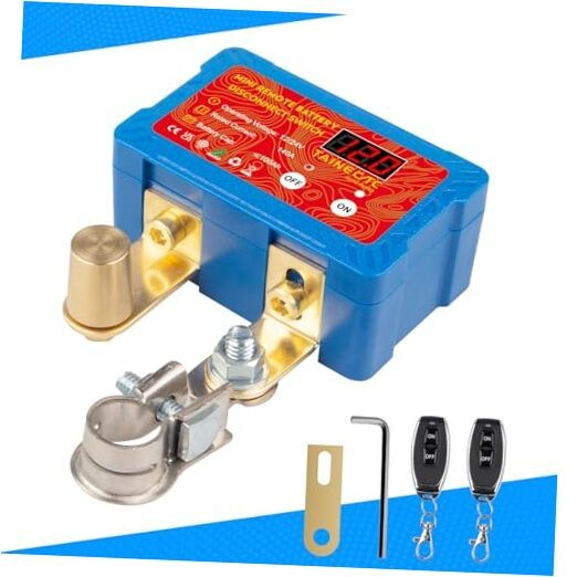 Battery Kill Switch for Car - Remote Battery Disconnect S(3.45*2.17*1.54) Blue