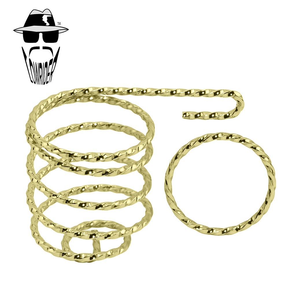 ORIGINAL LOWRIDER Bicycle Steel Square Twisted Bike Baseball Bat Holder Gold.