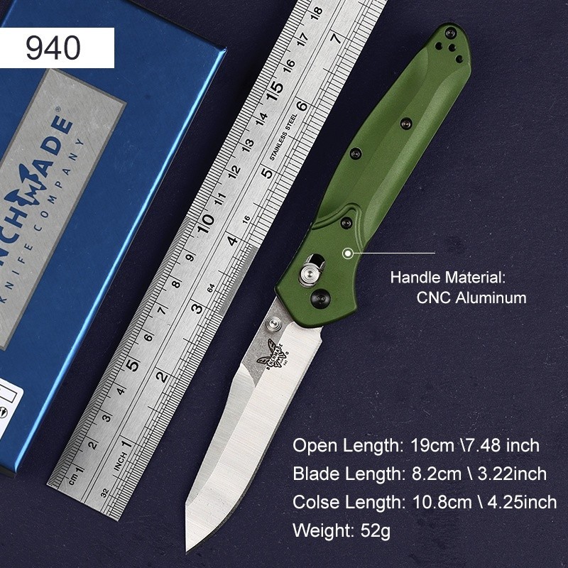 Green Aluminum Handle Axle Lock High Quality Tactical Edc Pocket Knife Axis Lock