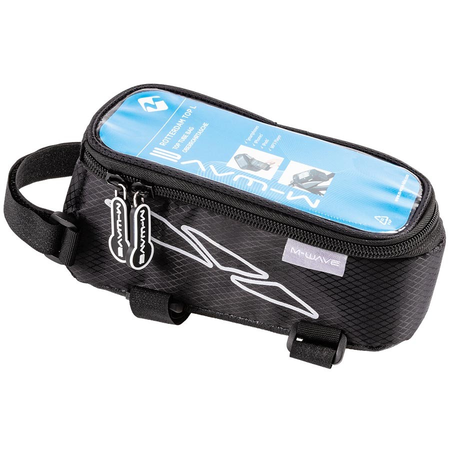 M-Wave Rotterdam Water-Resistant Top Tube Bag with Touchscreen Mobile