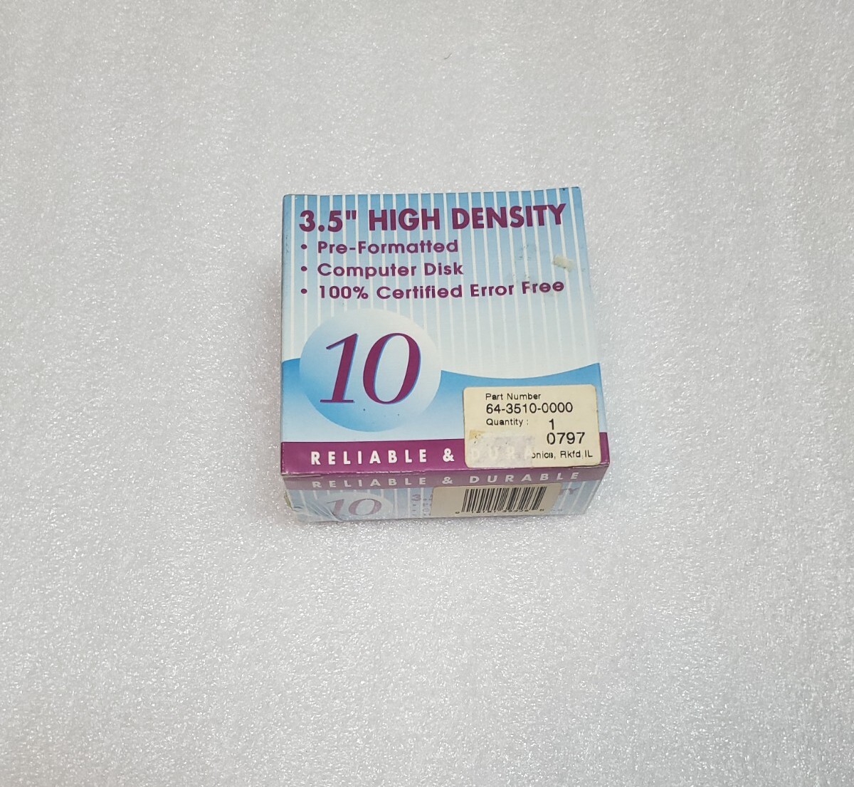 High Density 3.5" Computer Disk Pre-Formatted 10 pack NEW SEALED