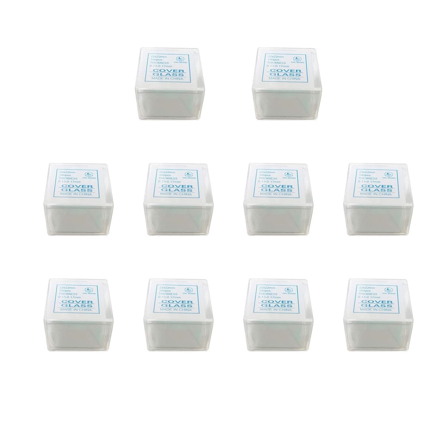 Microscope Slide Cover Glasses 22mm x 22mm 1000 pcs