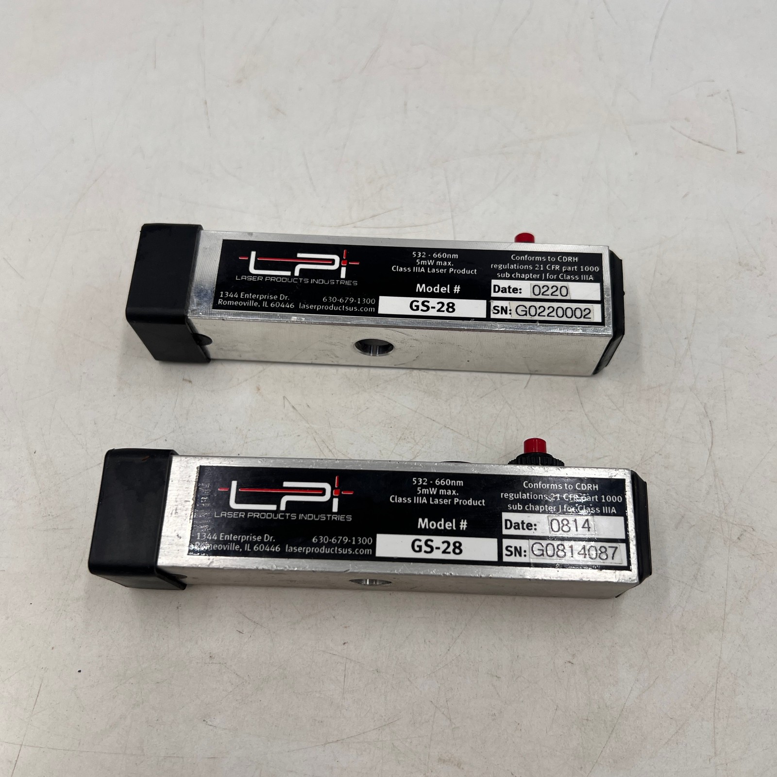 2 USED LPI GS-28 Saw Laser 5mm Bridge Manufacturing Factory Industrial CNC