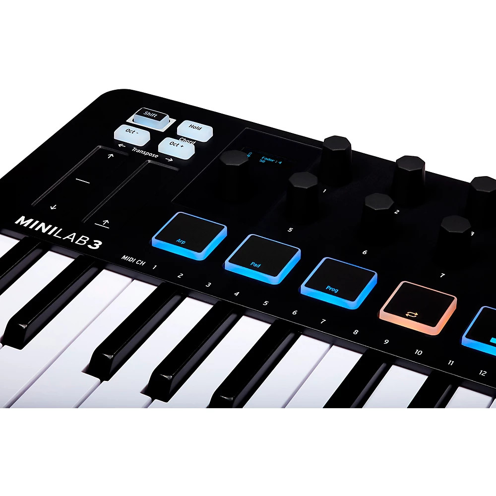 Arturia MiniLab 3 Hybrid Keyboard Controller Black