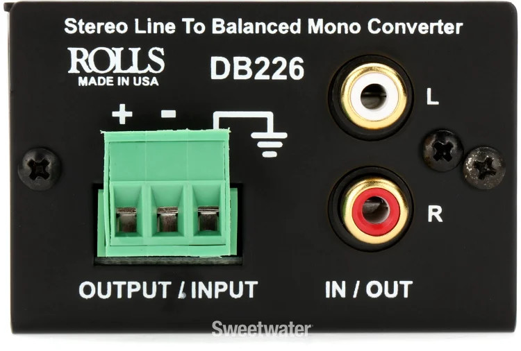 Rolls DB226 Stereo Line to Balanced Mono Converter
