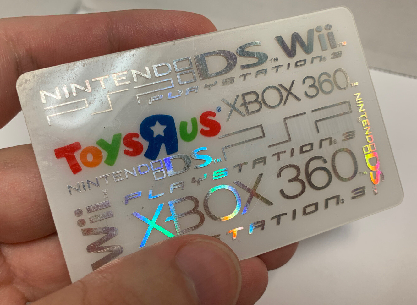NO VALUE Toys R Us Holographic Gift Card Babies PS3 Nintendo Wii Xbox 360 PSP DS